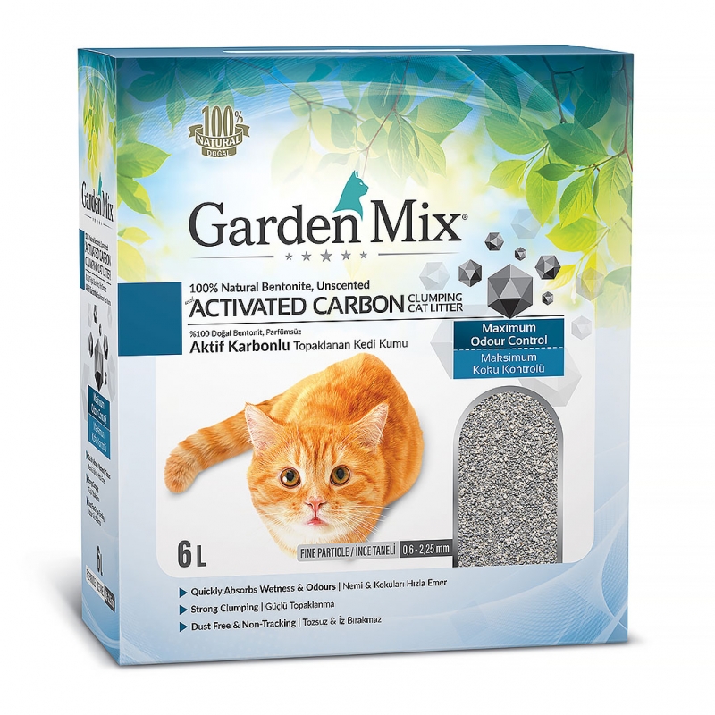 Gardenmix Aktif Karbonlu Kedi Kumu(6 litre)